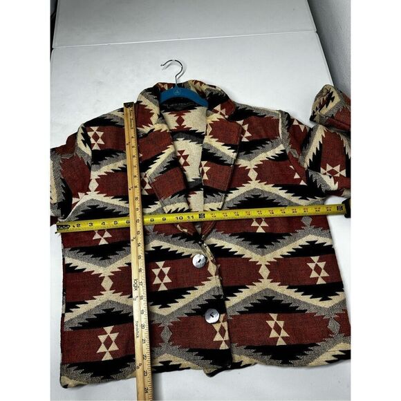 New Identity Womens Jacket Southwestern Tapestry Aztec Sz 2XL Cotton - Picture 11 of 13